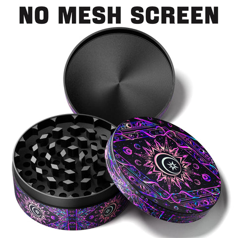 Generic grinder manual kitchen purple lid seal shows spill-resistant operation