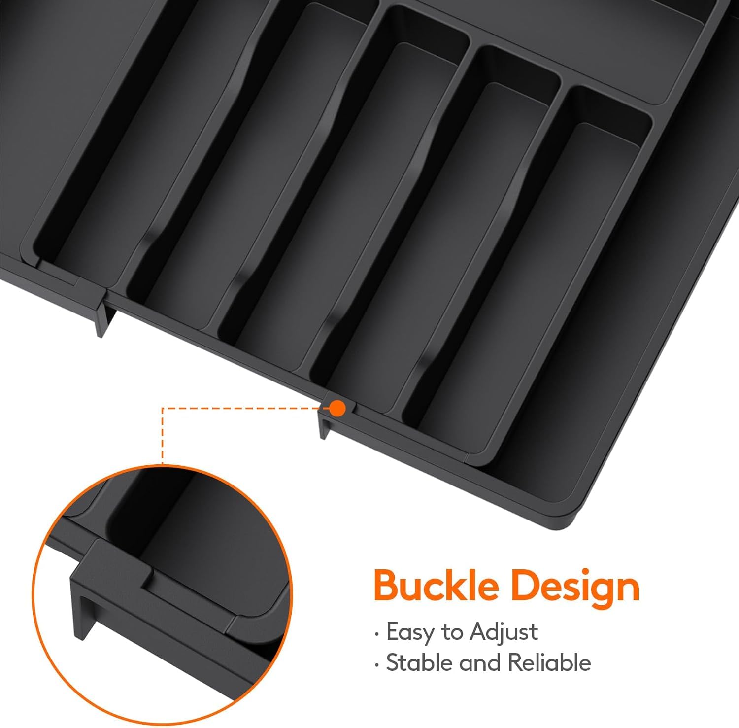 Generic JB large silverware drawer organizer easy handling during setup