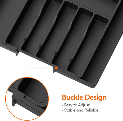 Generic JB large silverware drawer organizer easy handling during setup