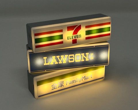 Generic LED light-up Konbini front design magnet showcases collectible storefront charm