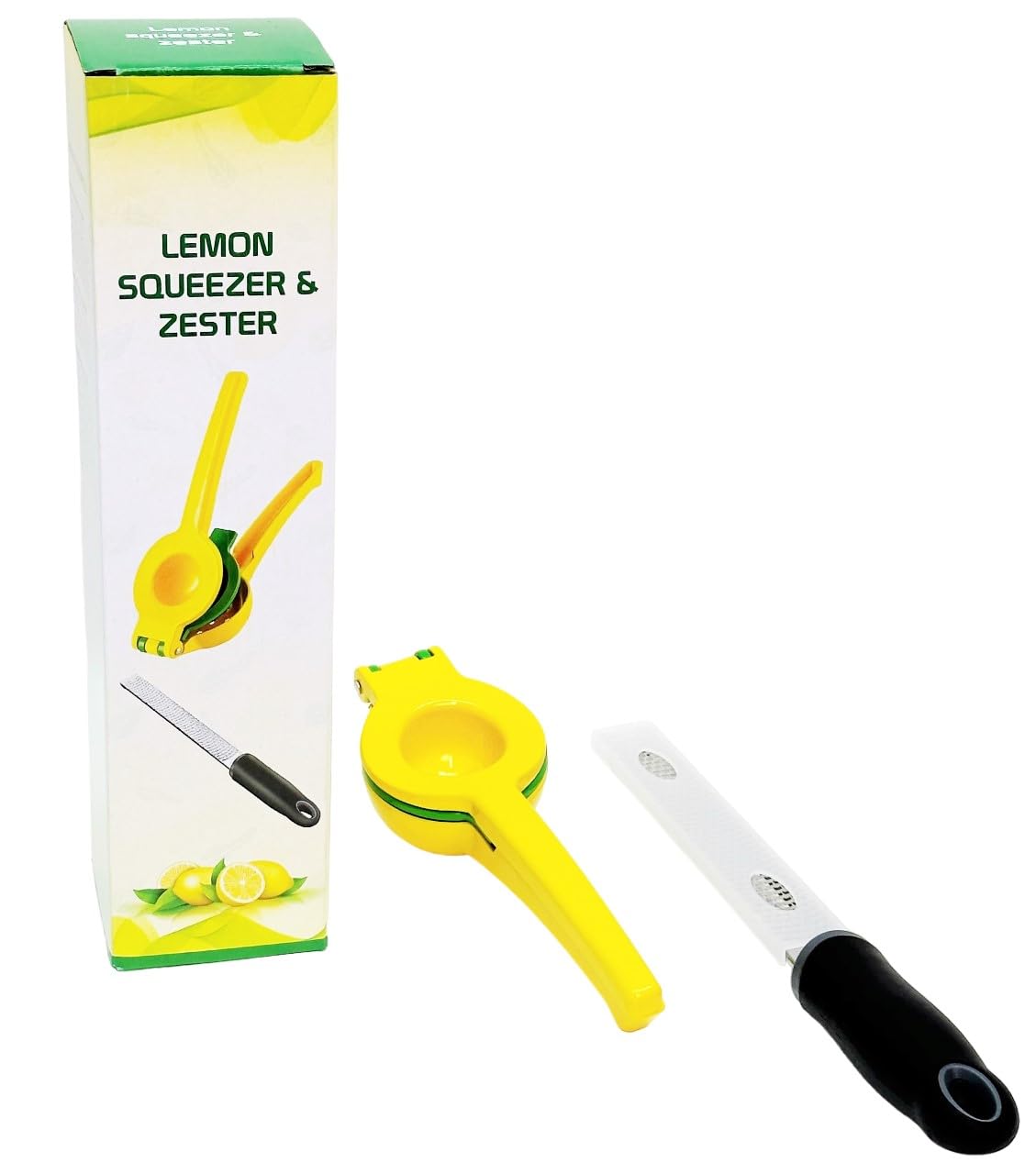 Generic lemon squeezer dual-bowl design for efficient citrus juice extraction.