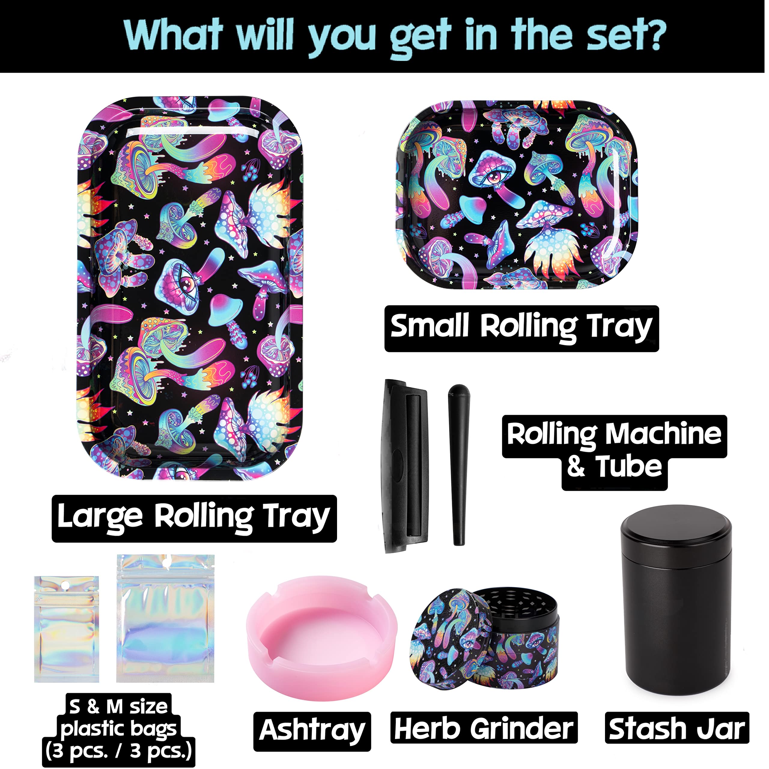 Generic Little Hippie two-size trays enable versatile layouts.