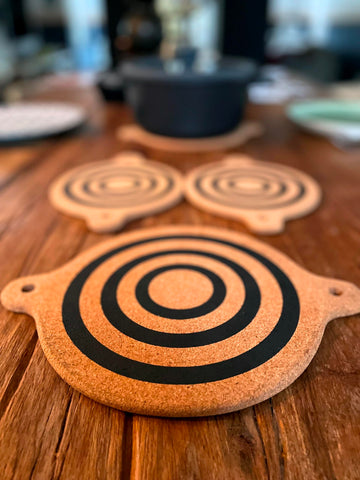 Generic magnet cork trivet durable natural cork material.