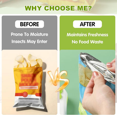 Generic magnetic fridge mount sealer shown attached to a metal surface.