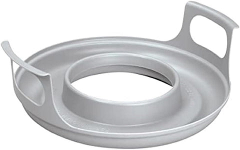 Generic microwave cool plate handle-heat-safe for safe transfers of hot meals.
