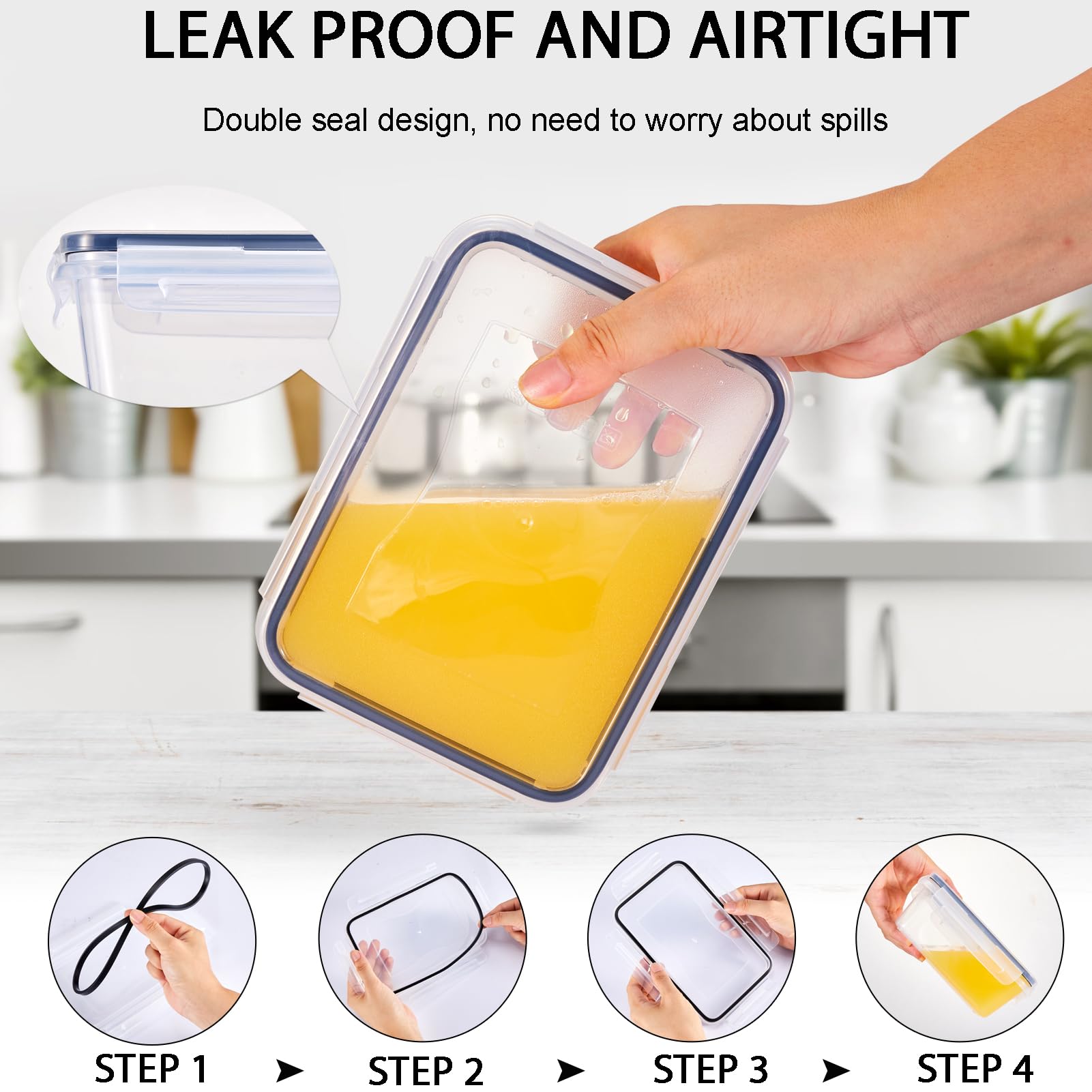 Generic containers are microwave-safe and freezer-safe for quick reheating and storage