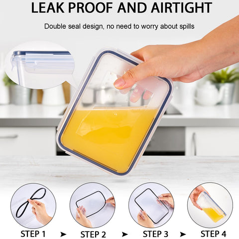 Generic containers are microwave-safe and freezer-safe for quick reheating and storage