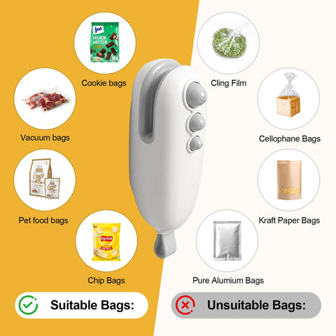 Generic mini bag sealer compact portable design ideal for travel.