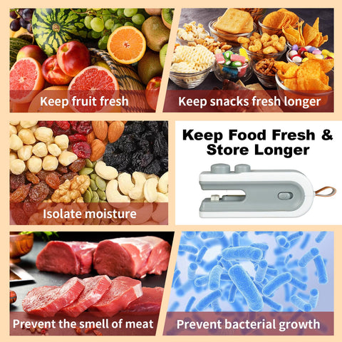 Generic mini bag sealer seals chip bags to reduce waste