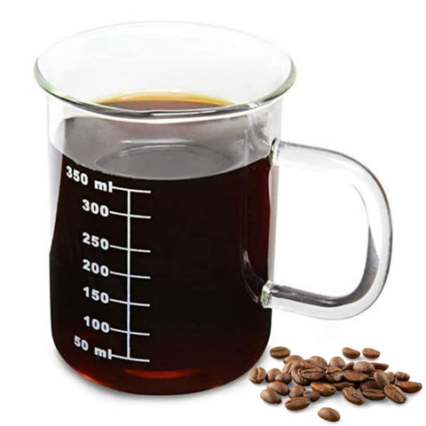 Generic Novelty Lab Beaker Mug 14oz with precise milliliter markings for accurate pours