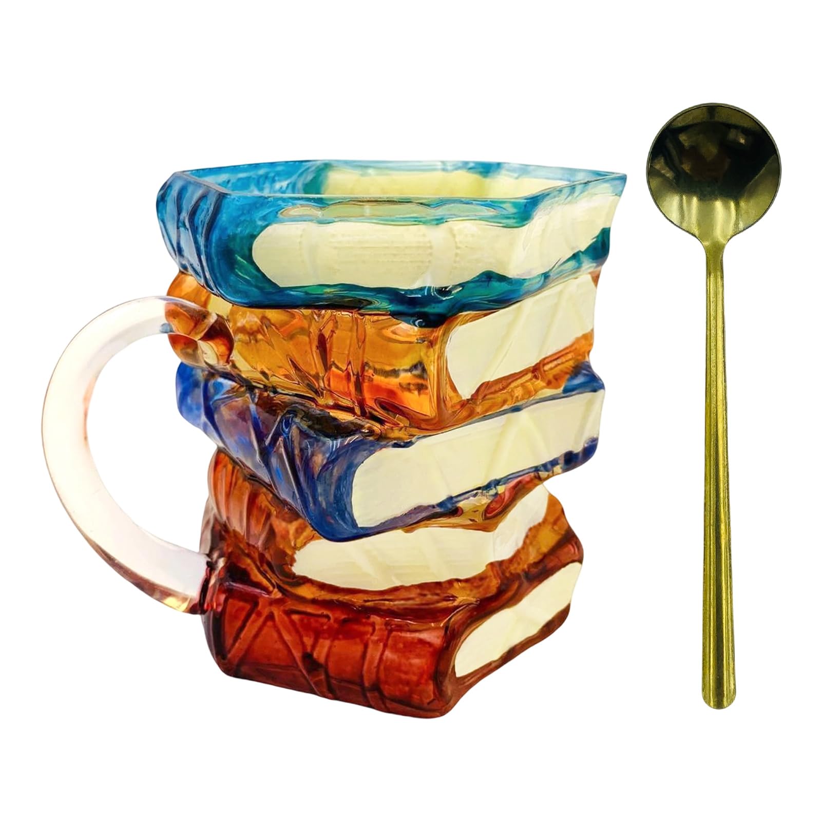 Generic Painted Book Mug artwork detail highlights vibrant, long-lasting print for book lovers.