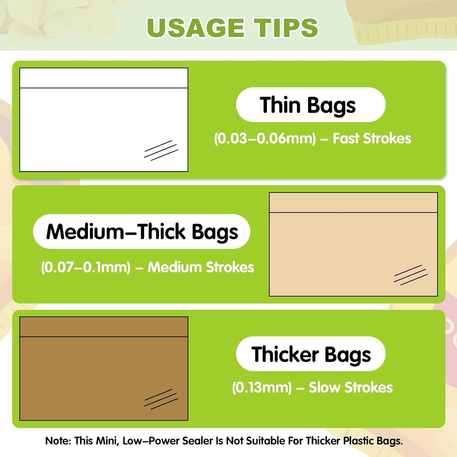 Generic portable sealer helps keep snacks crisp and accessible in any drawer.