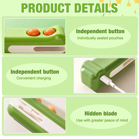 Generic portable sealer is compact enough for kitchen counters and travel bags.