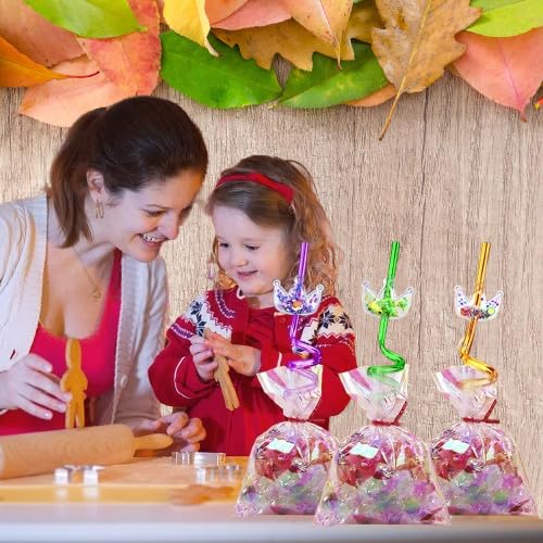Generic six-color princess straw set offers playful variety for beverages and party setups.