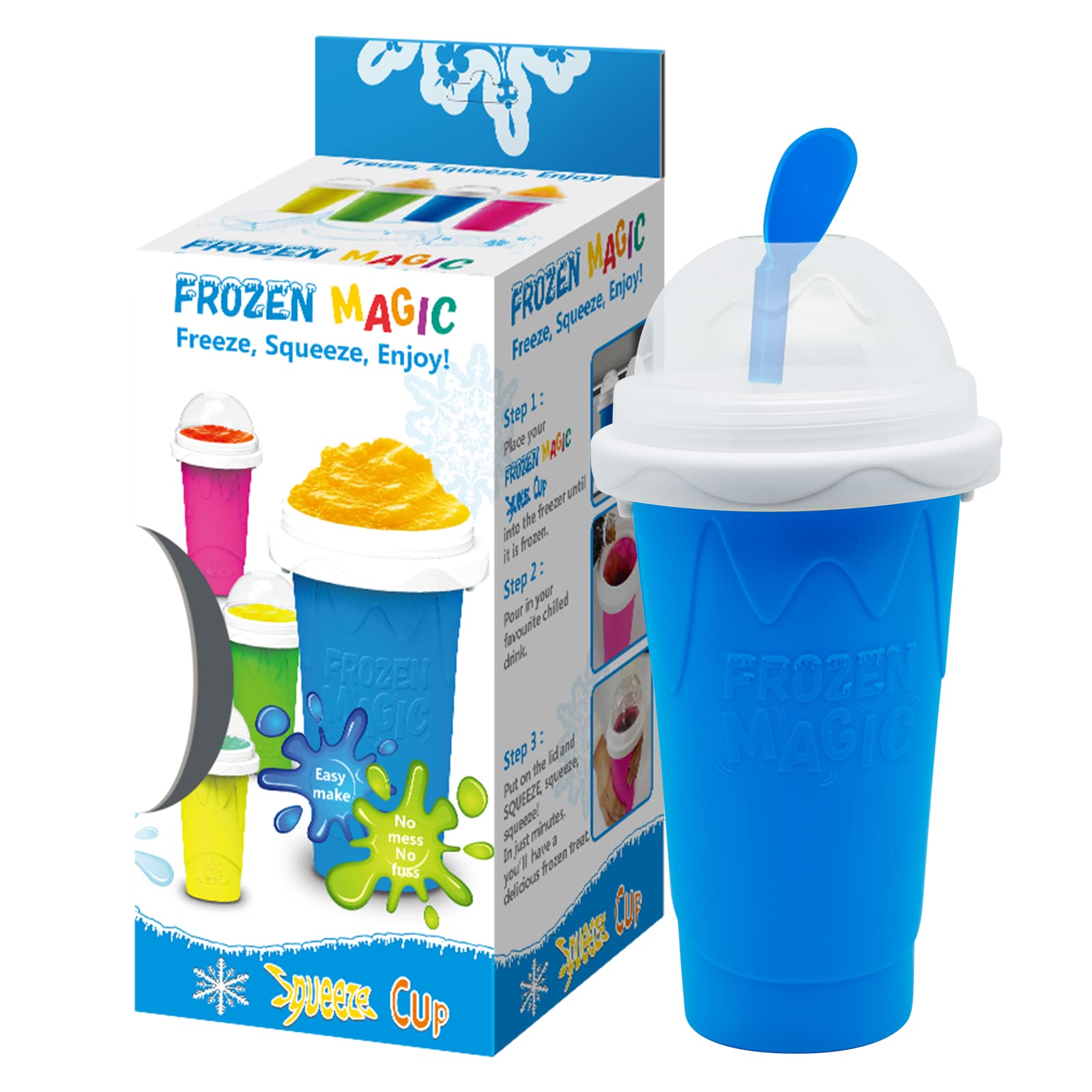 Generic Slushy Maker Cup front view showing compact design for quick freezing.