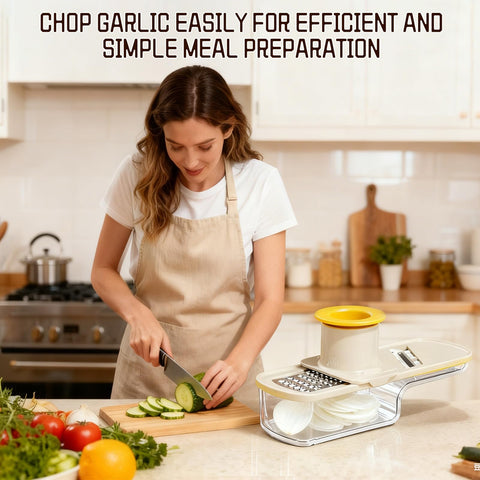 Generic stainless steel blades deliver precise slicing, shredding, and grinding results.