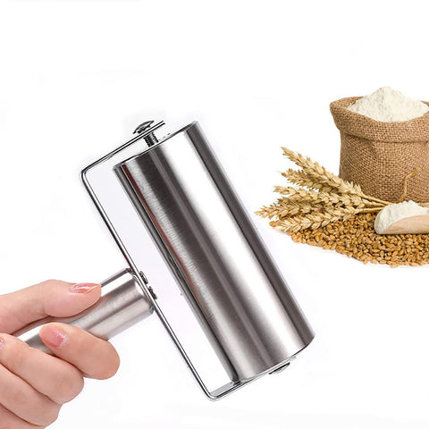 Generic stainless steel rolling pin offers durable, easy-to-clean performance.