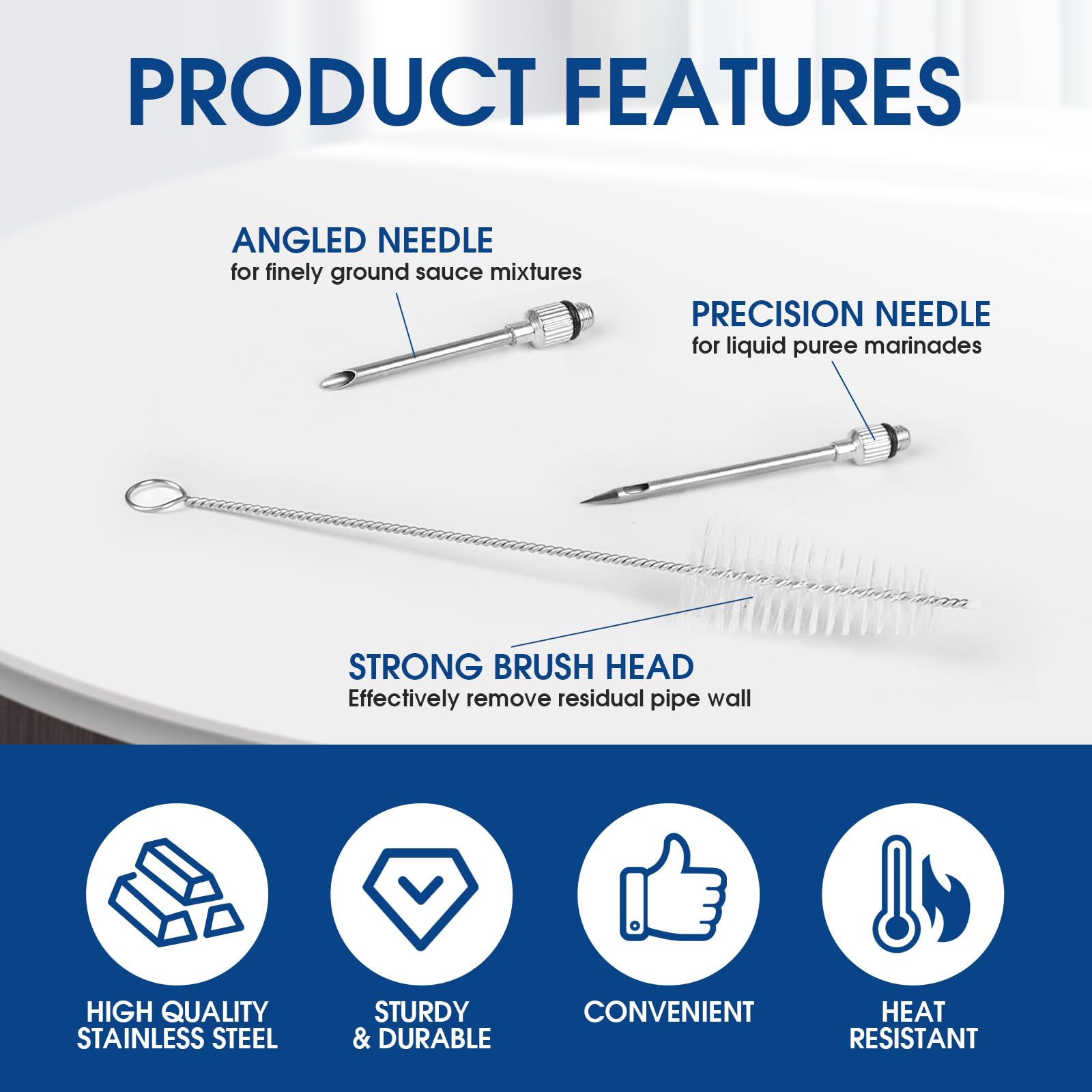 Generic Turkey Baster features stainless steel needle for long-lasting performance