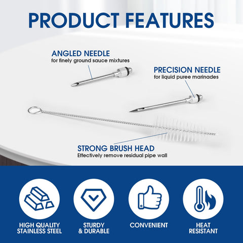 Generic Turkey Baster features stainless steel needle for long-lasting performance