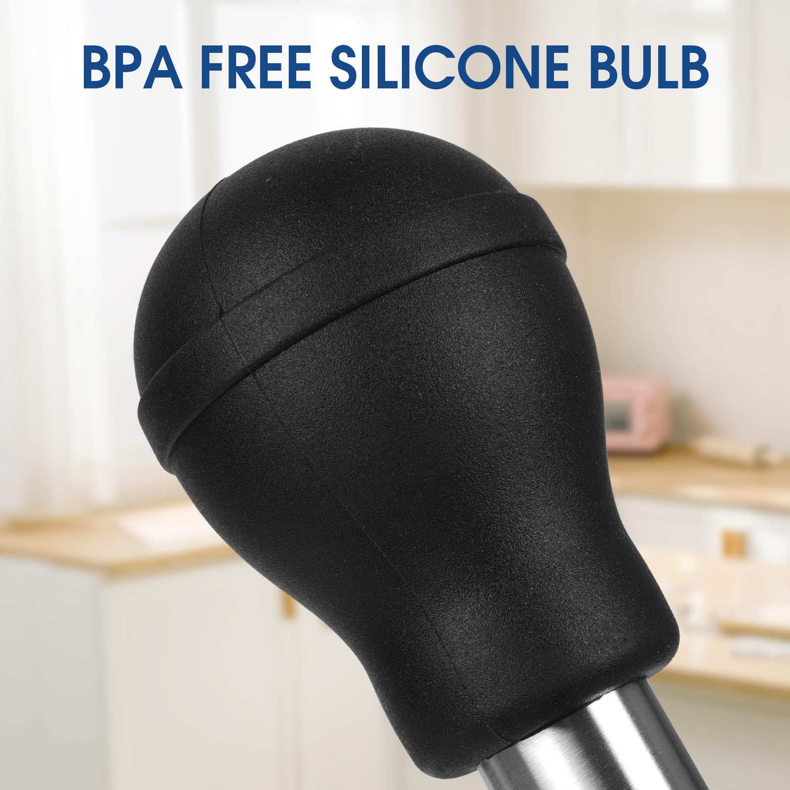 Generic Turkey Baster with silicone bulb provides controlled drawing and spraying