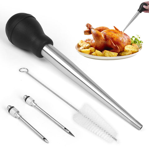 Generic Turkey Baster with silicone suction bulb for precise juice drawing