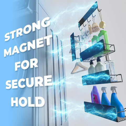 Generic hollow-design magnetic rack shown in use, enabling easy loading and unloading.