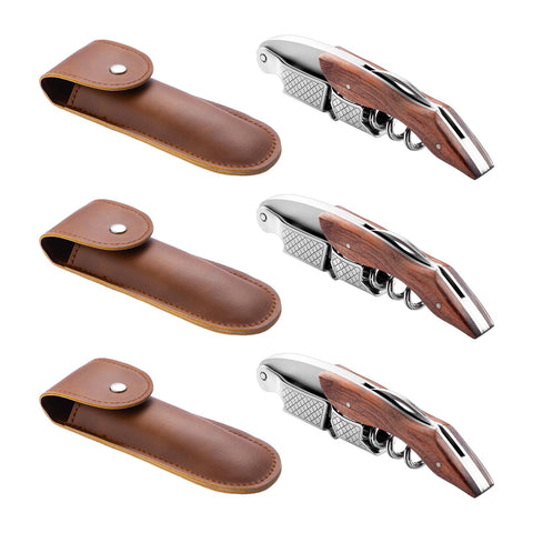 Generic waiter corkscrew with rosewood handle for smooth wine opening in stylish service.