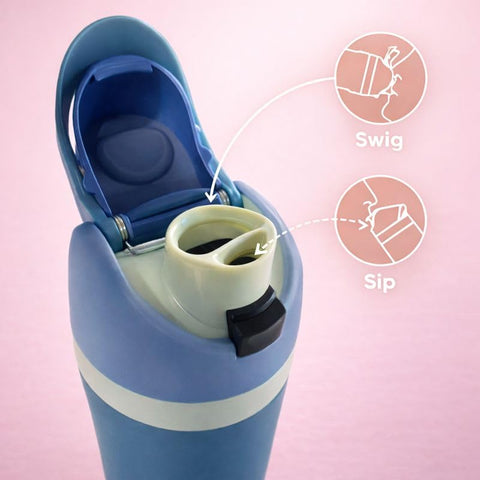 Generic bottle wide mouth enables easy ice filling and cleaning.