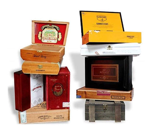 Generic wooden empty cigar boxes pack of 10, ideal for DIY packaging and storage.