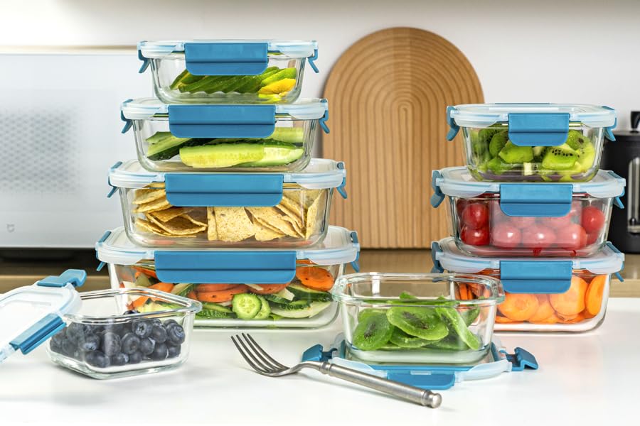 GENICOOK freezer-safe containers with lid for durable food storage.