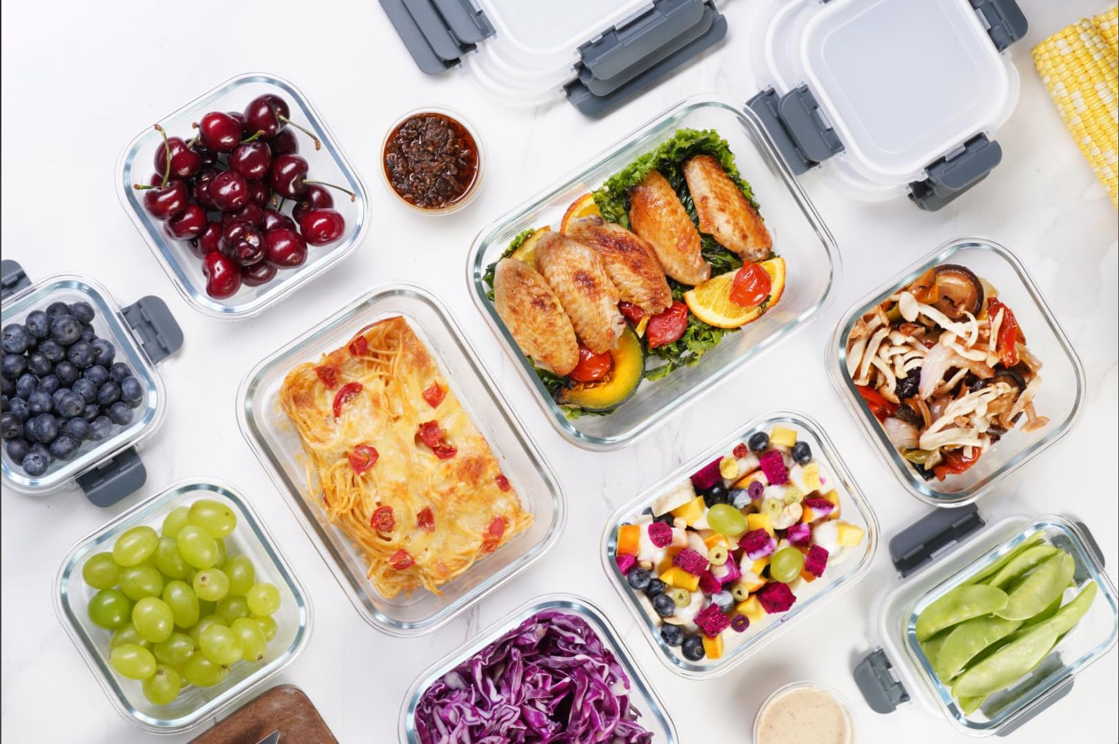 Genicoook dishwasher-safe containers for easy cleanup