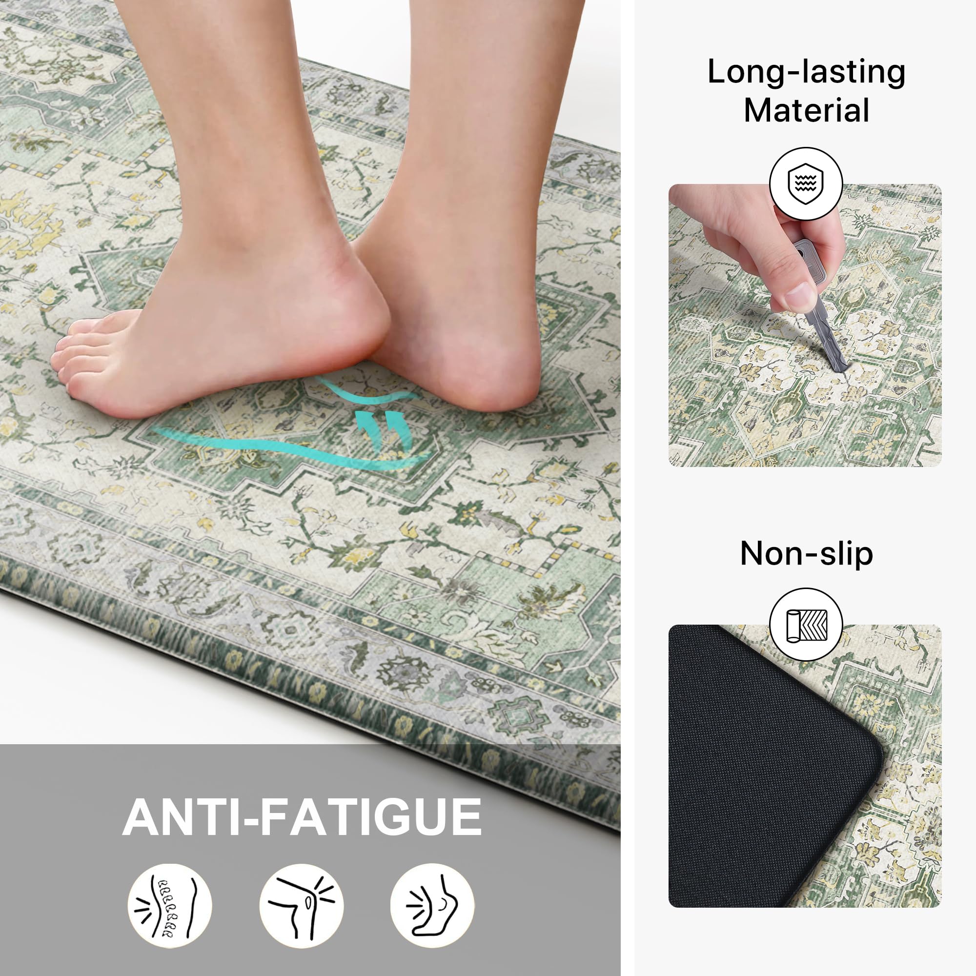 GENIMO floral-pattern mats enhance home decor with vintage-inspired charm