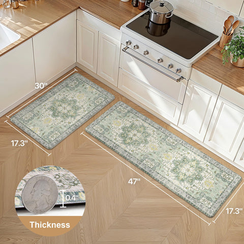 GENIMO kitchen mats waterproof and oil-proof surface protects floors