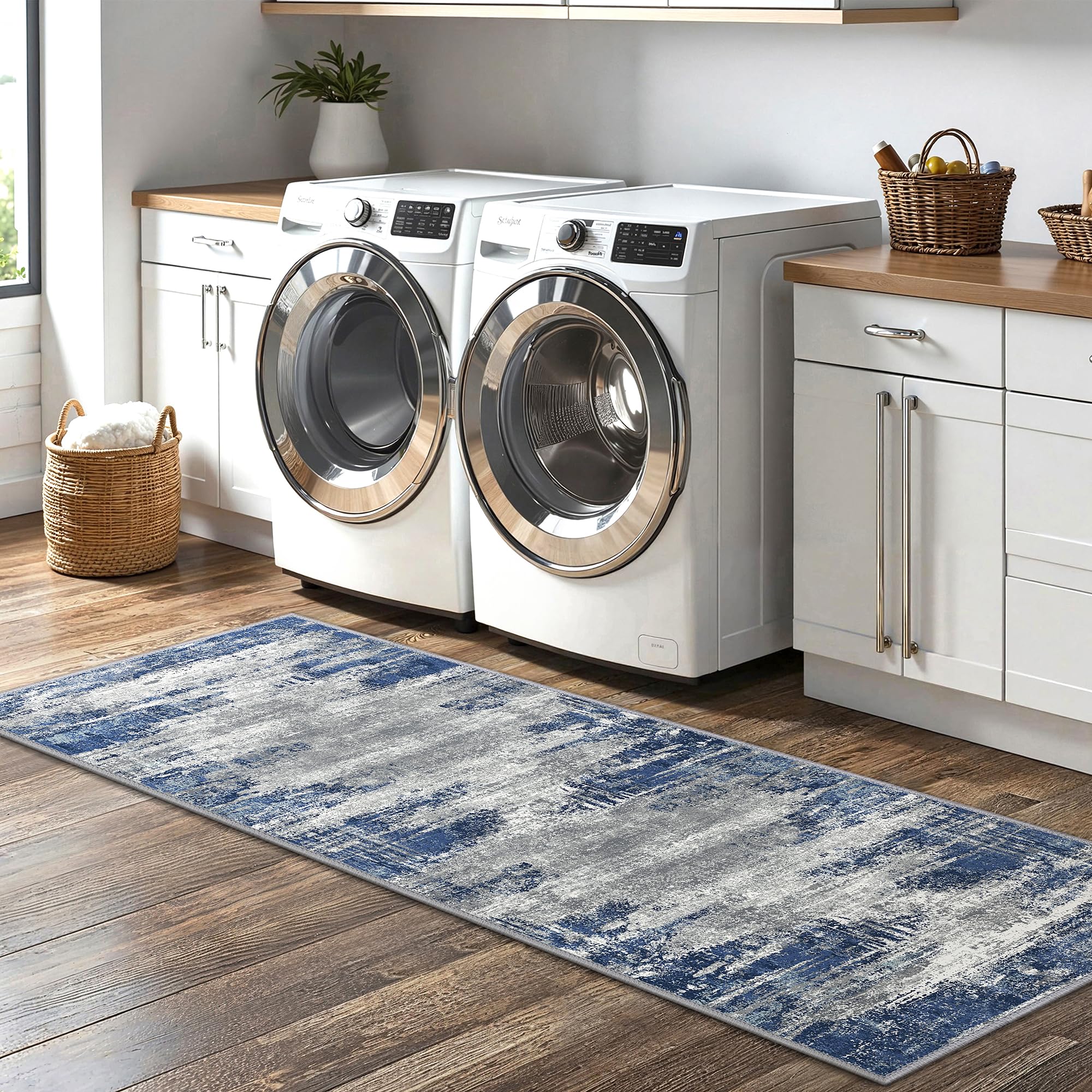 GENIMO kitchen mats easy-care design; machine washable for simple refreshes.