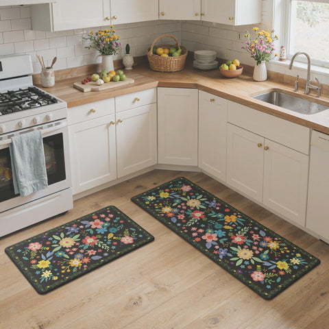 GENIMO kitchen runner mat fits narrow spaces for doorway or counter areas.