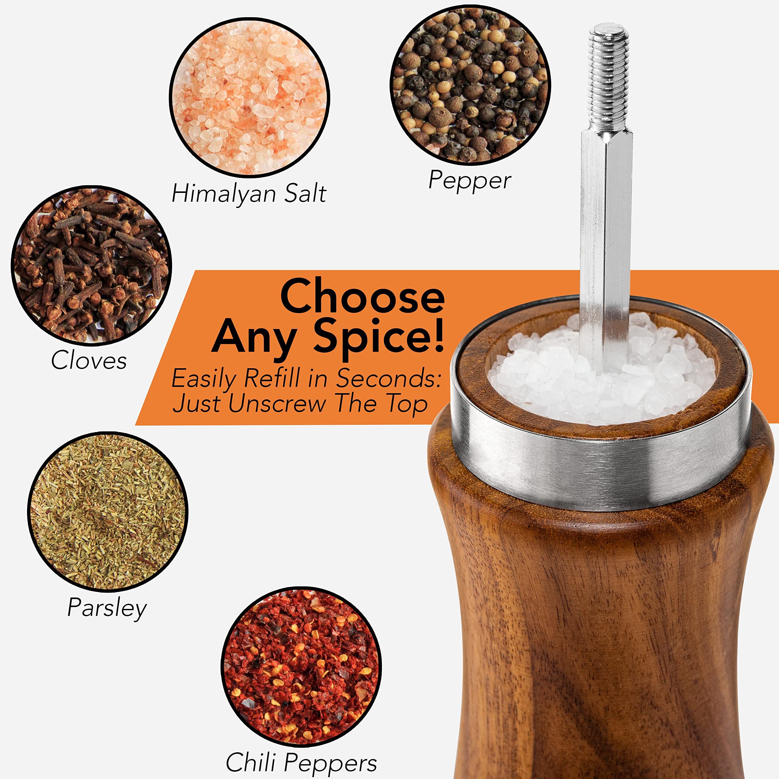 Gennua Kitchen adjustable coarseness dial lets you tailor grind size precisely.