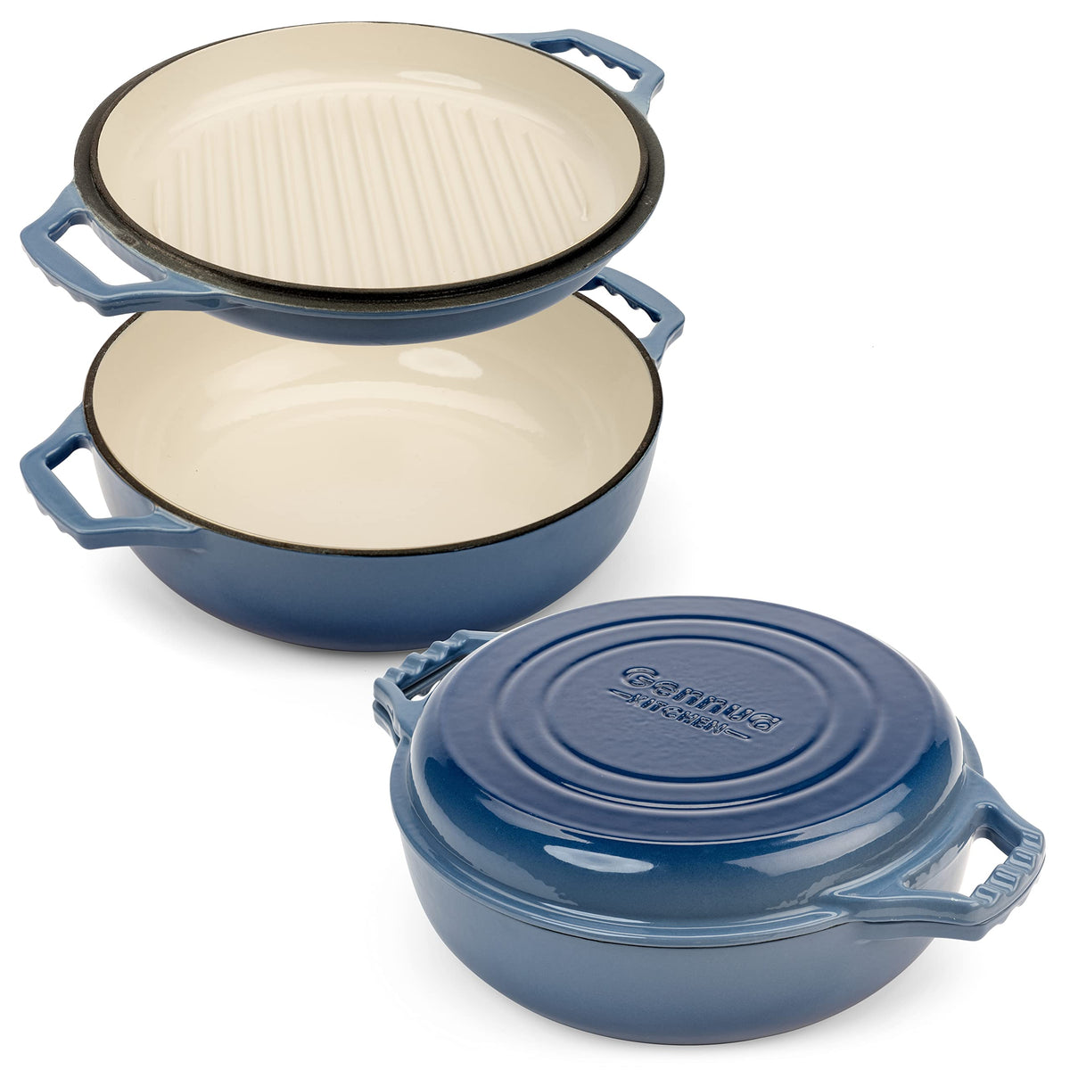 Gennua Kitchen braiser pan with lid delivers even heat and smooth cooking.