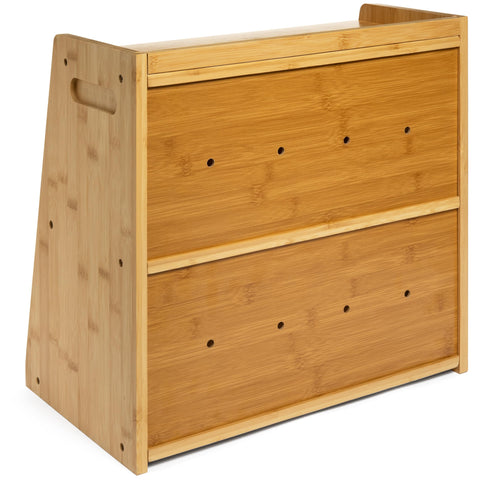 Gennua Kitchen countertop display combines style with practical storage.