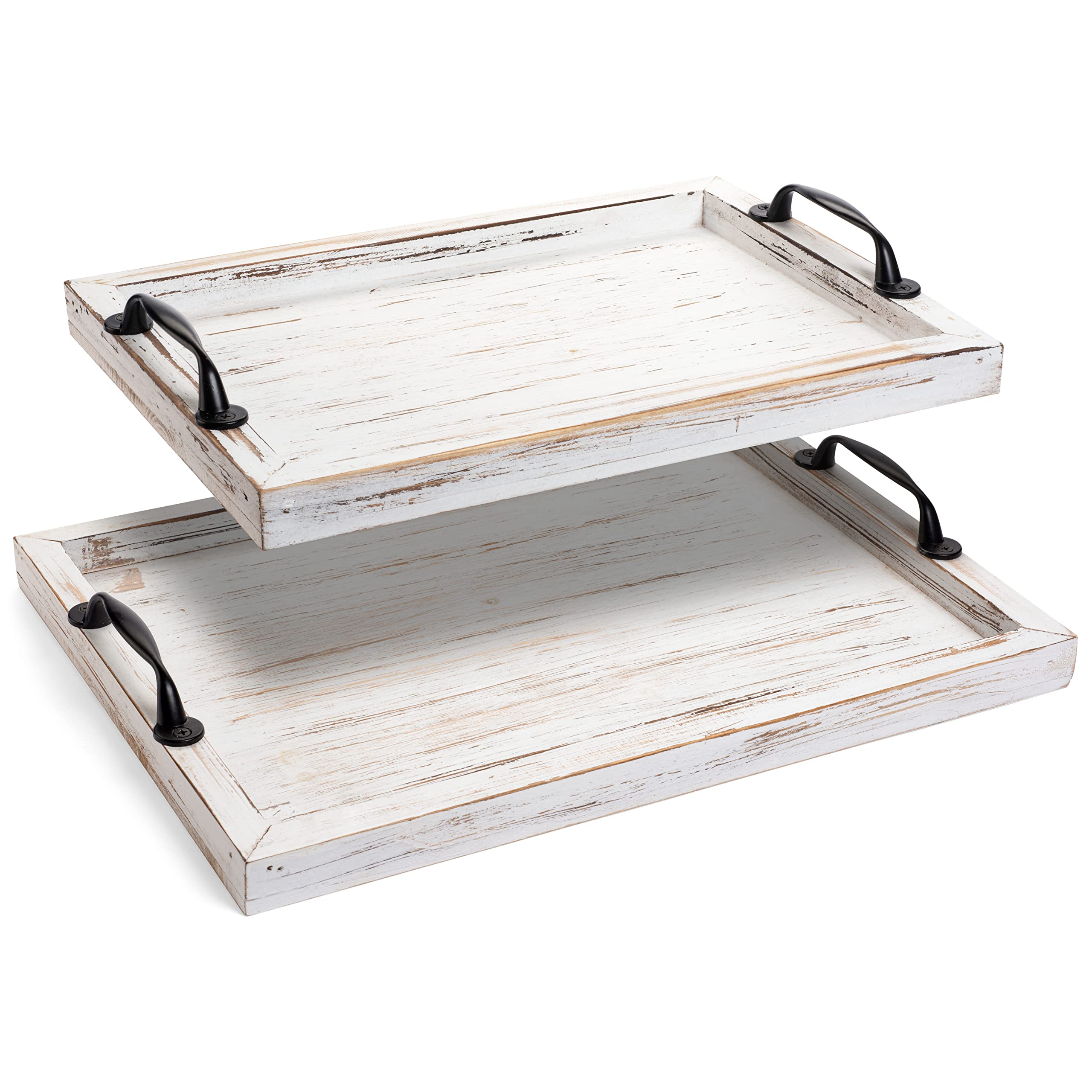 Gennua Kitchen rustic serving tray with handles, ideal for effortless serving and stylish decor.