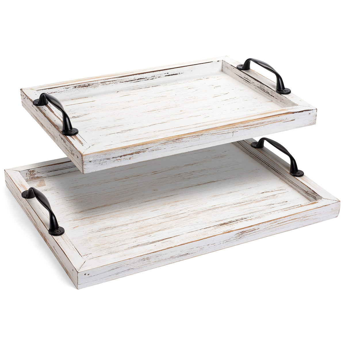 Gennua Kitchen rustic serving tray with handles, ideal for effortless serving and stylish decor.