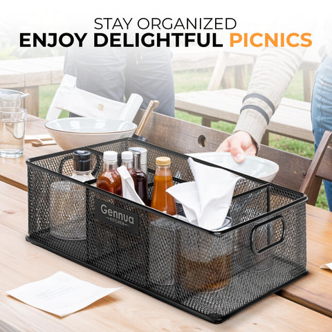 Gennua Kitchen six compartments neatly holds plates and utensils