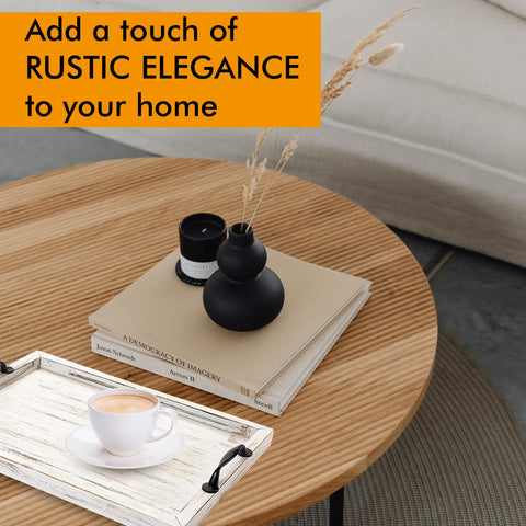 Gennua Kitchen serving trays set ideal for coffee table, ottoman, or breakfast service.