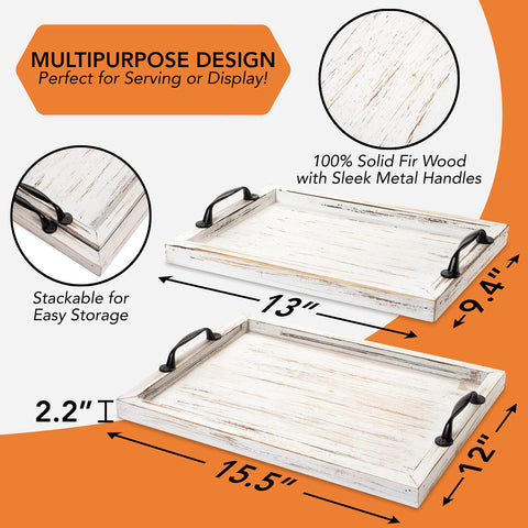 Gennua Kitchen wooden nesting trays set, sturdy solid fir for durable everyday use.