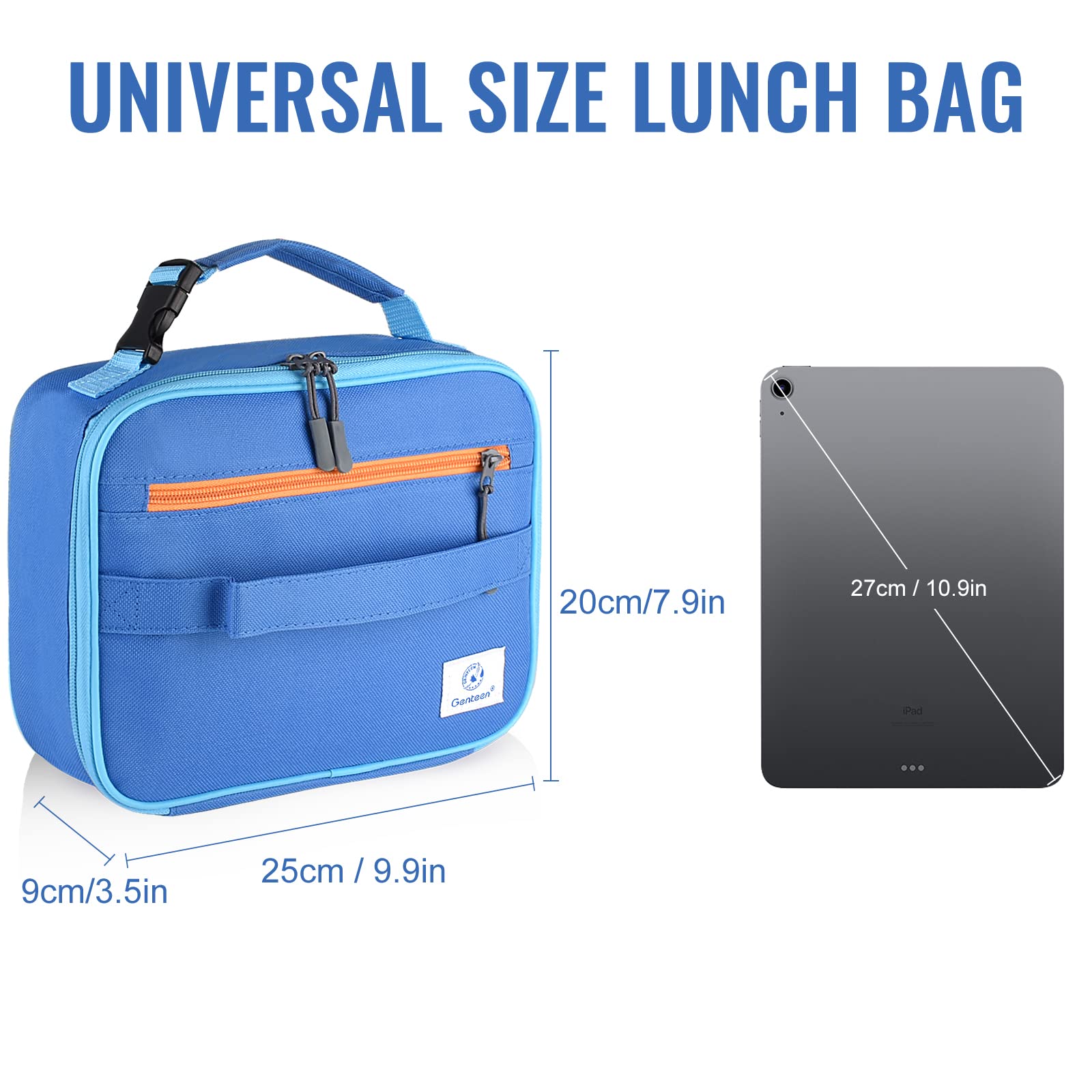Genteen interior shot shows organized pockets for lunches and snacks.