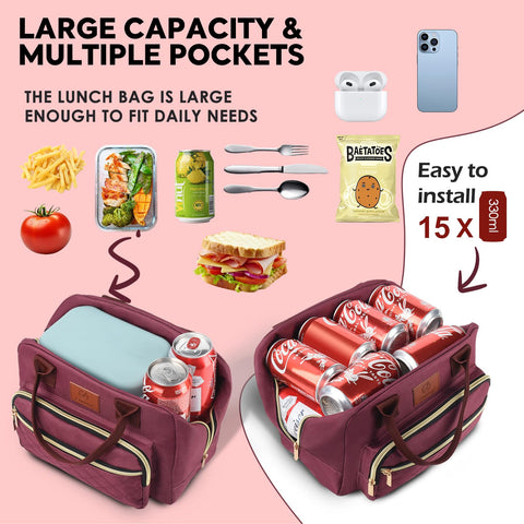 Genteen front zip pocket organizes utensils and keys