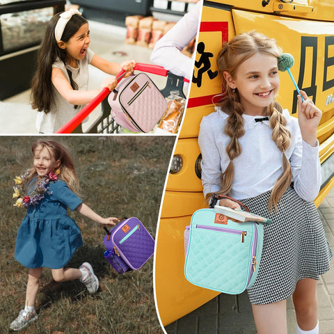Genteen insulated lunch bag keeps food fresh and temperature controlled during trips.