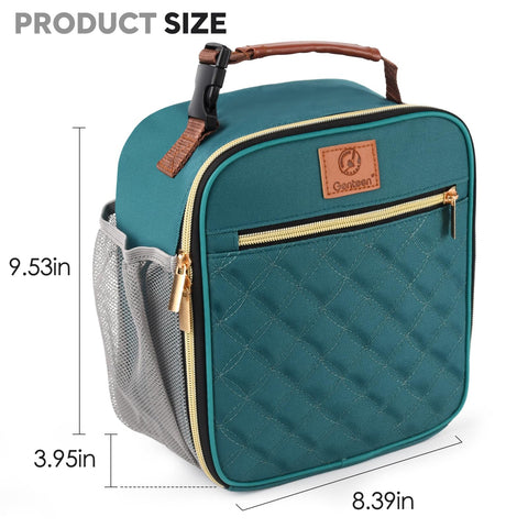Genteen Lake Green Lunch Box opened with insulated compartment for fresh meals