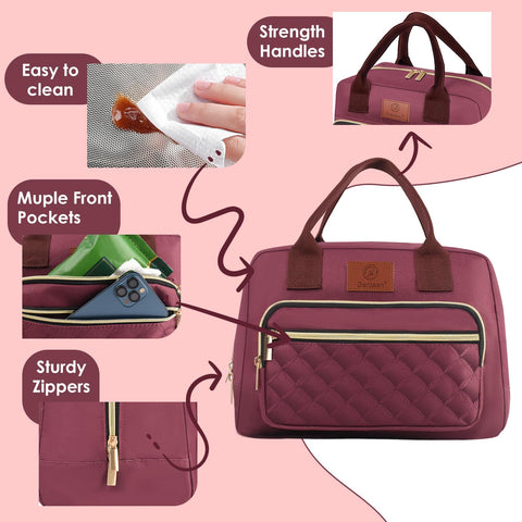 Genteen lightweight lunch bag with a padded handle for easy carry