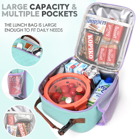 Genteen lunch bag comfy handle enhances carrying comfort on busy days.
