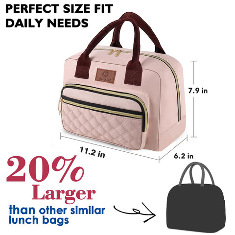 Genteen large-capacity lunch bag fits meals and snacks